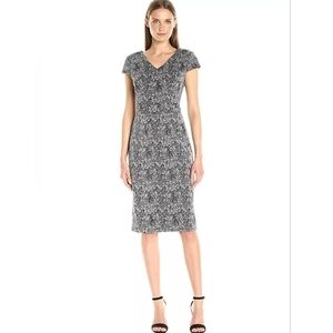 Betsey Johnson Black & Silver Shimmer Dress Sz 10